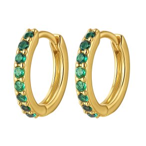 reringe - Diana Green Emerald forgyldt