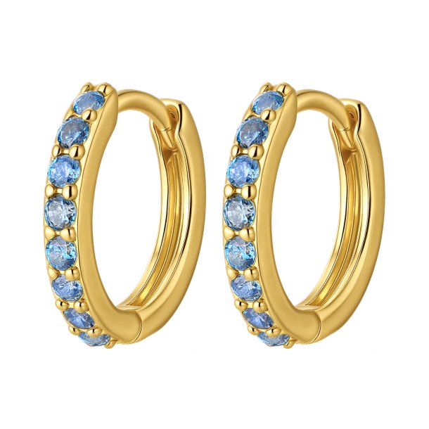 reringe - Diana Ocean Blue forgyldt