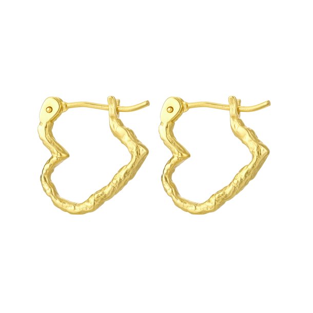 reringe - Heart small forgyldt