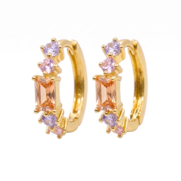 �reringe - Diana Bright Baguette small forgyldt