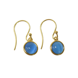 reringe - Cat Eye Light Blue forgyldt