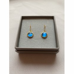 reringe - Cat Eye Light Blue forgyldt