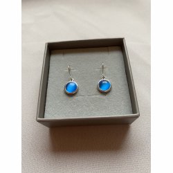 reringe - Light Blue Cat Eye forslvet