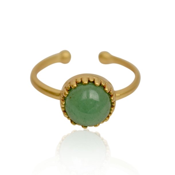 Pihu Green ring forgyldt