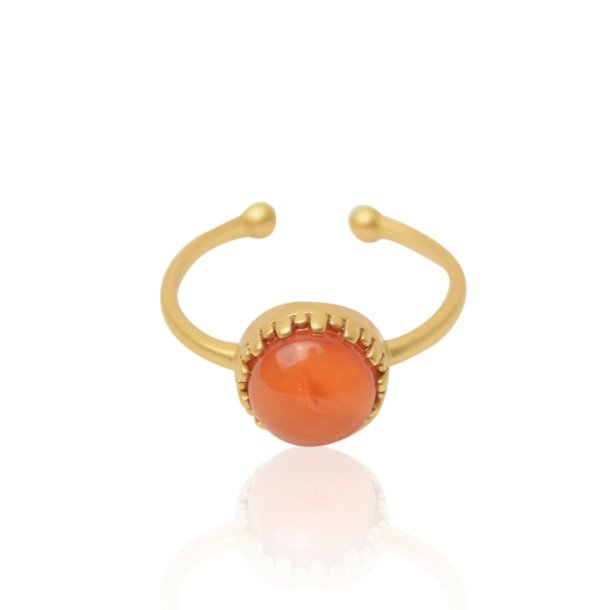 Ring - Pihu Amber forgyldt