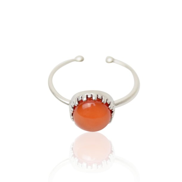 Ring - Pihu Amber forslvet